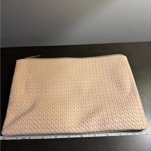 Space NK Pearl Zippered Makeup Bag 11” x 7” NEW